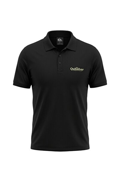 Quiksilver Ανδρικό μπλουζάκι πόλο ανθρακί ελαστικό Eqykt04420-11783