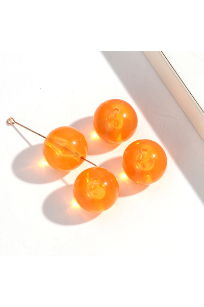 Choice3 20mm-10pcs orange 10pcs/lot Neon Transparent 20MM Big Round Acrylic L...