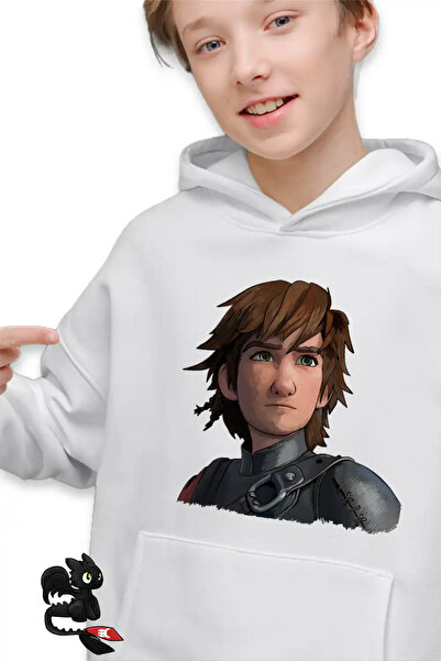 OEM Παιδικό Φούτερ με Κουκούλα για Αγόρια: Χικάπ Βίκινγκ Αναβάτης Δράκων - Πώ...