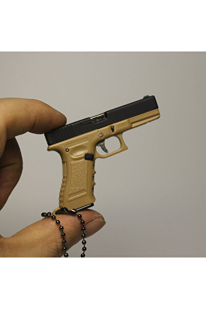 Choice 8 cm SAND BLACK 1:3 Mini Alloy G17 Pistol Model Keychain Toy Pendant R...