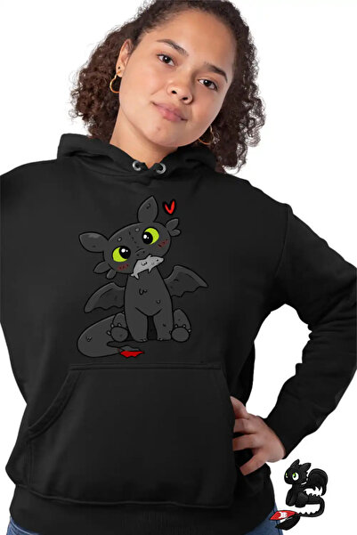 OEM Γυναικείο Φούτερ με κουκούλα Δράκος Αδόντης Νυχτερινή Οργή Πώς να εκπαιδε...