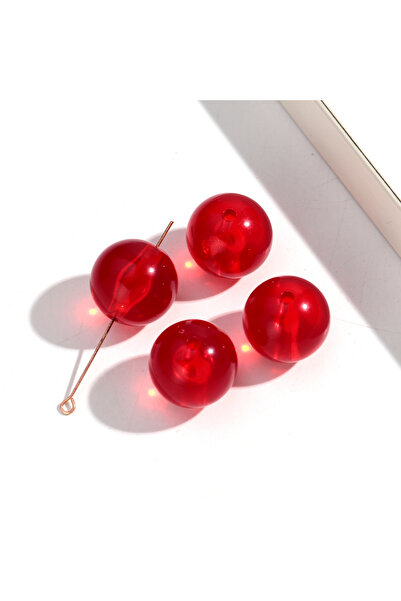 Choice 20mm-10pcs red 10pcs/lot Neon Transparent 20MM Big Round Acrylic Loose...