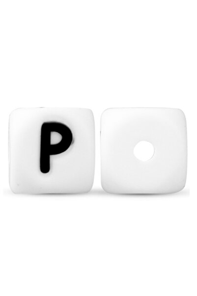 Choice41 10pcs 10mm P Sunrony 10-50pcs 10MM Silicone Square English Alphabet ...