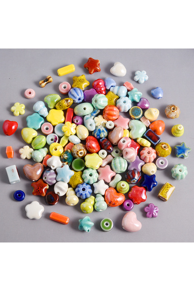 Choice34 50pcs M731 10/20/50pcs Colorful Ceramic Charm Loose Beads 3D Pumpkin...