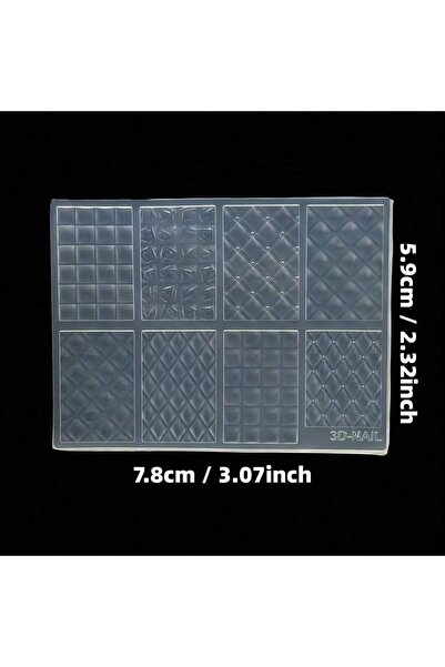 Choice A-9 Retro Ultra-Thin Lace Rose Detail Nail Art Mold 3D Grid Pattern Tr...
