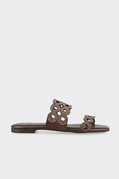 Elle Shoes Kahve Kadın Düz Terlik