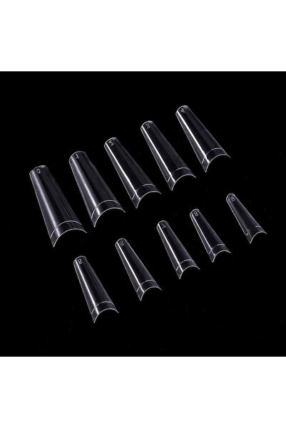 Choice1 Nail-920-500-C-bag 500 قطعة أطراف أظافر فرنسية صناعية على شكل نصف كوف...