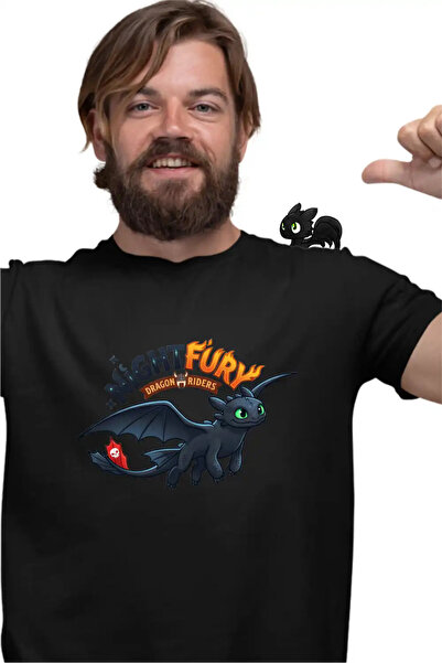 OEM Ανδρικό T-shirt Νυχτερινή Οργή Αδόντης Πώς να εκπαιδεύσετε το δράκο σας