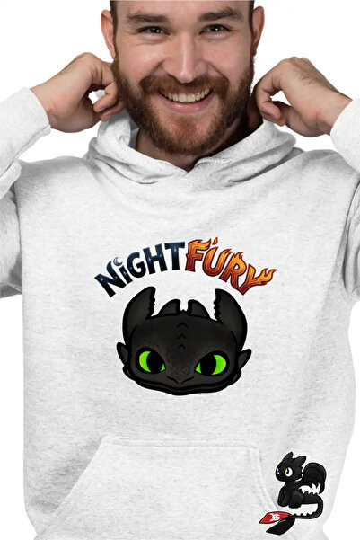 OEM Ανδρικό Φούτερ Νυχτερινή Οργή Πώς να εκπαιδεύσετε το δράκο σας