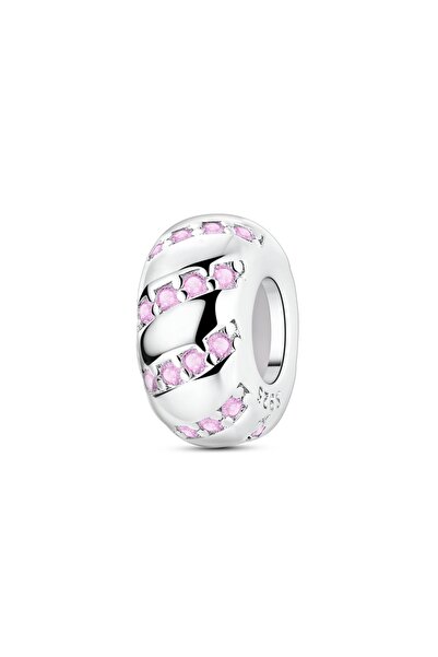 Choice KTC147-PK خرز فضي عيار 925 مع سيليكون وزركون ملون، خرز فاصل وحاجب للمج...