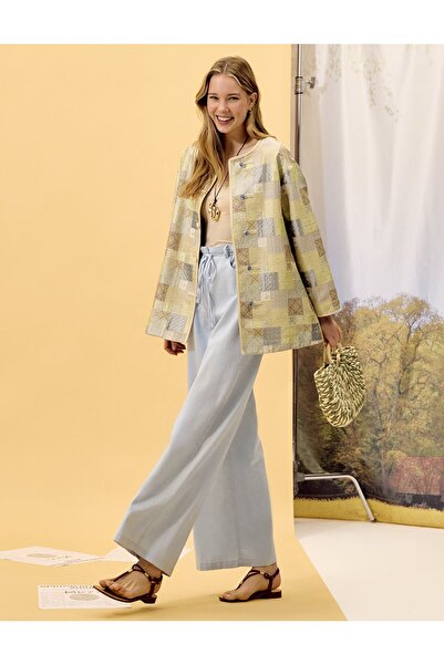 KYR Non Denim Trousers with Rope Belt Blue