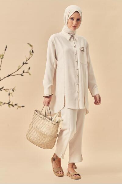 Alvina Linen Effect Suit with Pants 46316