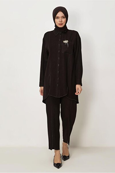 Alvina Linen Effect Suit with Pants 46316