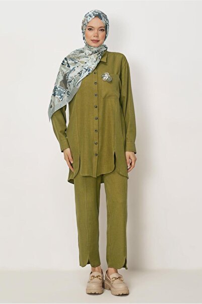 Alvina Linen Effect Suit with Pants 46316