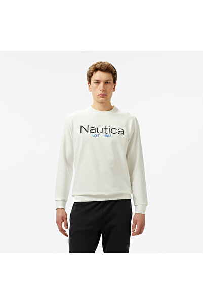 Nautica Erkek Krem Regular Fit Sweatshirt