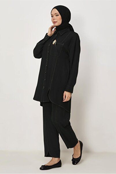 Alvina Linen Effect Suit with Pants 46316