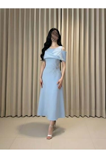RENATA FASHION Soft Sky Blue Evening Dress