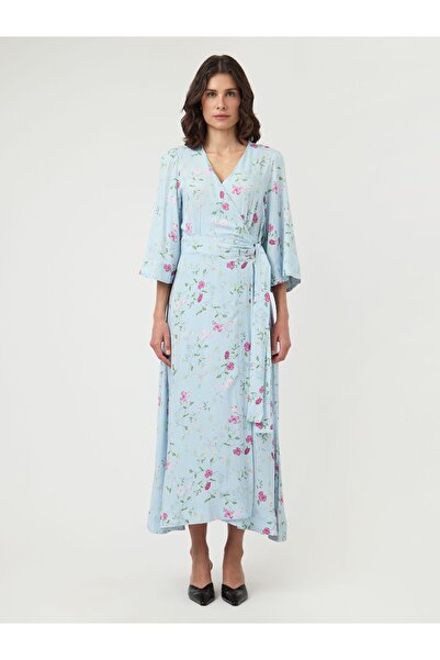 YAS Rochie maxi YASSAVANNA cu mânecă 3/4 și design înfășurat