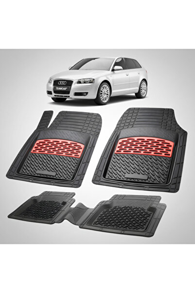 TEAMCAR Συμβατά πατάκια δαπέδου για Audi A3 8P 2003-2012 |   Κόκκινο