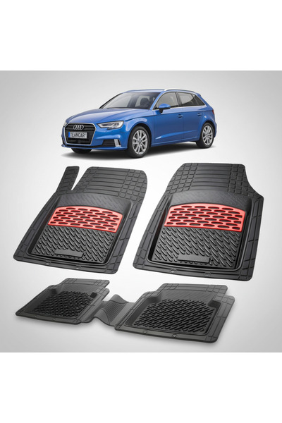 TEAMCAR Συμβατά πατάκια δαπέδου για Audi A3 8V 2012-2020 |   Κόκκινο