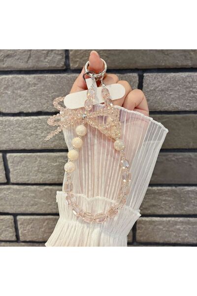 Choice1 Pink Luxury Rhinestone Bowknot Mobile Phone Lanyard Women's Charming ...
