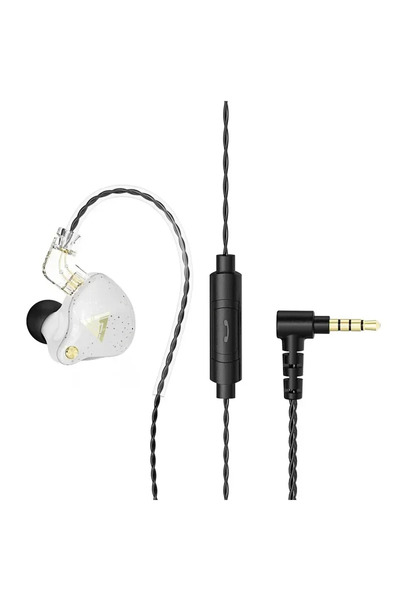 Choice1 سماعات أذن سلكية VIKEFON بيضاء QKZ AK6 Pro للألعاب بمحرك نحاسي عالي ا...