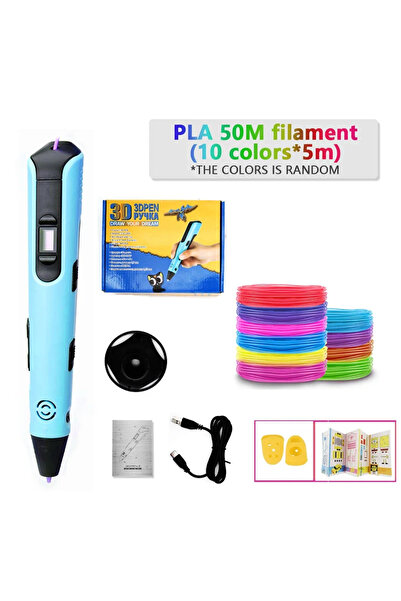 Choice10 قلم طباعة ثلاثية الأبعاد أزرق اللون PLA-5M-10 من الاتحاد الأوروبي مع...