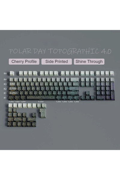 Choice أغطية مفاتيح مخصصة من مادة PBT بتصميم Cherry، تحمل شعار Polar Day 2026...