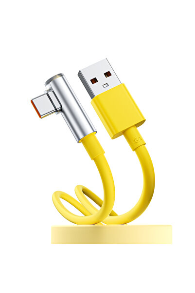 choice2 2m YELLOW 6A 120W Fast Charge USB Type C Cable Elbow Cable for Game f...