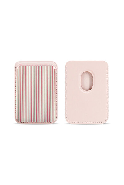 Choice4 SF-ZXKB-KB048 Stripe Leather Card Wallet Cover Phone Card Holder For ...