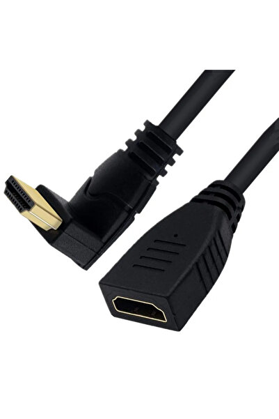 Choice4 كابل تمديد HDMI ذكر إلى أنثى بزاوية 90 درجة 2.0v بطول 15 سم، يدعم 4K ...