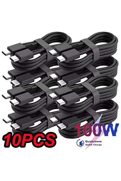 Choice كابل شحن سريع USB نوع C إلى C بقوة 100 واط، طول 1 متر، 10 قطع، لهواتف ...
