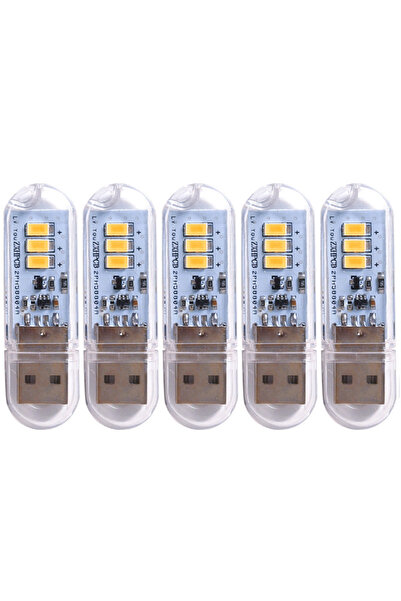 choice2 5 قطع إضاءة ليلية صغيرة محمولة بـ 3 مصابيح LED دافئة، تعمل بمنفذ USB،...