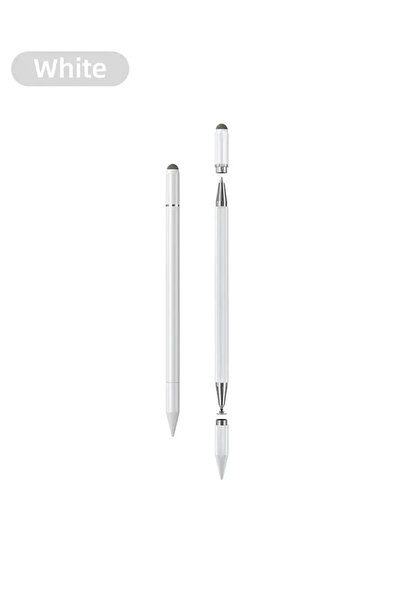 Choice قلم ستايلس عالمي أبيض 3 في 1 للآيباد بدون شحن، قلم للهاتف والتابلت