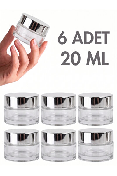 Milea 6 Adet Silver Parlak Kapaklı Şeffaf Dudak Cilt Bakımı Krem Kozmetik El ...