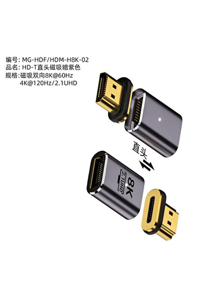 Choice5 Straight HDMI-Compatible 2.1 Male Elbow to Female Magnetic Adapter fo...