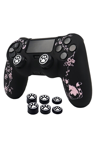 choice2 غطاء سيليكون ناعم A0697-4 لوحدة تحكم PS4، 360 درجة °   حماية كاملة، م...