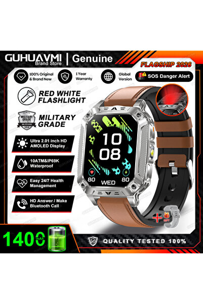 Choice4 Big battery capacity Brown Leather 2026 New Built-in 1400mAh Super La...
