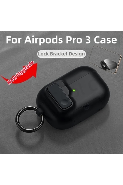 Choice1 غطاء حماية جديد مطور لسماعات AirPods Pro 3 باللون الأسود مع قفل آمن و...