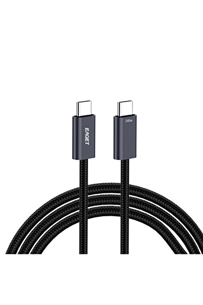 Choice كابل EU410 1M BK EAGET 240W للشحن السريع من USB C إلى C، مُحسّن بقلب ن...