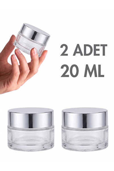 Milea 2 Adet Silver Parlak Kapaklı Şeffaf Dudak Cilt Bakımı Krem Kozmetik El ...