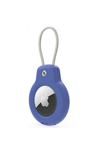 Choice9 1pcs Blue For Airtag Case Hard Plastics Holder Anti-Loss Keychain Wit...
