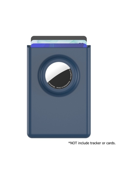 Choice Blue Magnetic Wallet Card Holder Protective Case for AirTag Tracker Co...
