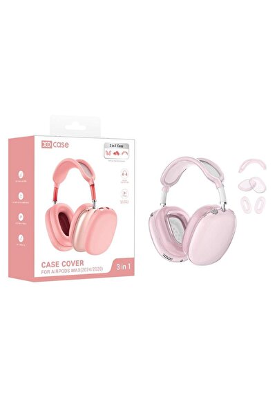 Choice3 غطاء حماية شفاف وردي XDcase 3 في 1 من مادة TPU لسماعات AirPods Max وس...