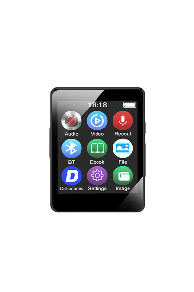 Choice مشغل MP3 صغير بتقنية البلوتوث 5.0 أسود اللون بشاشة 1.77 بوصة للطلاب وا...