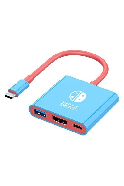 choice2 Red Blue 4K HDMI Adapter TV Docking Station for Nintendo Switch OLED ...