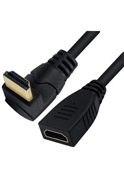 Choice كابل تمديد HDMI ذكر إلى أنثى بزاوية 90 درجة 2.0v بطول 15 سم، يدعم 4K و...