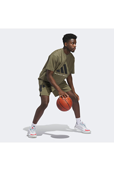 adidas Basketball Unisex Yeşil T-Shirt