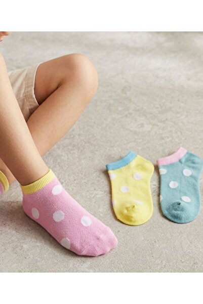 Bross Κάλτσες Sneaker για κορίτσια με πουά, 3 τεμάχια