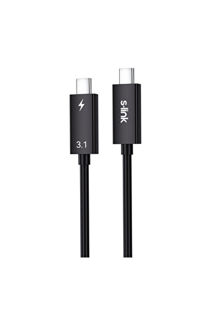 S-LINK SL-TC302 Thunderbolt 3.0 2m 4k 60Hz PD100W TypeC to TypeC 40Gbps Hızlı...